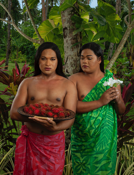 Yuki Kihara: Two Fa‘afafine (After Gauguin), 2020. Courtesy of Yuki Kihara and Milford Galleries Dunedin and Queenstown, Aotearoa, New Zealand