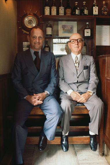 © Christian von AlvenslebenArrigo and Giuseppe Cipriani at the entrance by the bar, 1974
