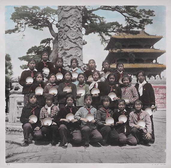 Cai DongdongA Group Photo, 2022Silver gelatin print, hand-colored58 x 58 cm
