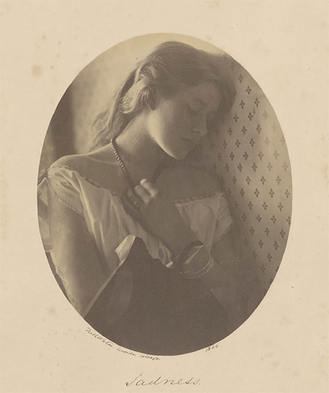 Sadness (Ellen Terry), 1864 
by Julia Margaret Cameron, 
Albumen silver print, 
The J. Paul Getty Museum, Los Angeles, 84.XZ.186.52; 