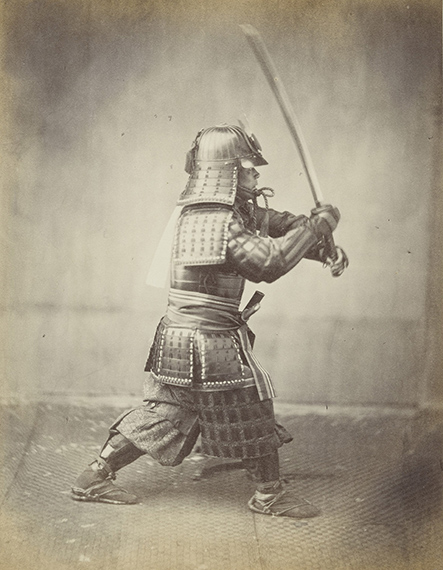 Portrait photograph of Japanese warrior Shigeaki Kubota, 1864 Felice Beato