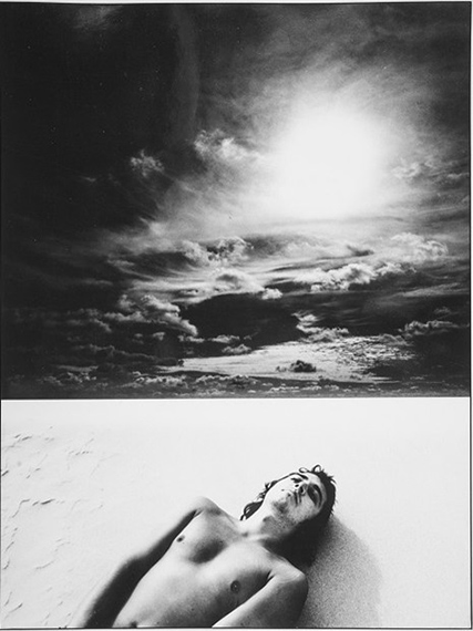 Virgilijus Šonta. Man lying on the sand. 1978. © Miglė Šontaitė-Petkevičienė, Vidonija Šontienė. Courtesy of the Lithuanian Photographers Association