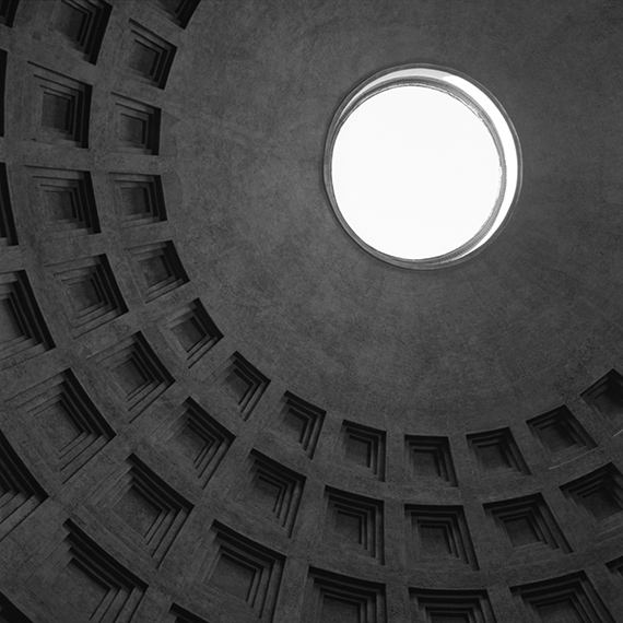The visits, The Pantheon 2026Gelatin silver print on Baryta paperPrint 39 x 38.7 cmEdition 1 of 6, 2 APCourtesy the artist and Large Glass, London2026 &copy; Héléne Binet