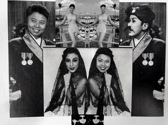 Ellen Pau, The Lost Installation, 1993, detail. Digital collage adapted from original installation of bathtub, hospital bed sheet, photographs. Exhibited in Art & Space: From Sculpture to Installation, Hong Kong University of Science and Technology, 1993. Courtesy the artist
