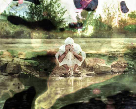 Morteza Soorani, Postcards from Karun, analogue photographs developed in water from the river Karun, 2016-2022.
