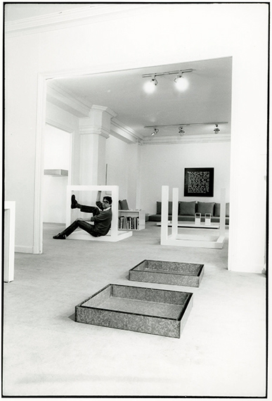 Unglee, Unglee in Ghislain Mollet Viéville’s living room, 1983
silver gelatin print on 255g/m² baryta paper, 11 3/4 x 9 1/2 inches (30 x 24 cm) Unglee, Unglee in Ghislain Mollet Viéville’s living room, 1983
silver gelatin print on 255g/m² baryta paper, 11 3/4 x 9 1/2 inches (30 x 24 cm)