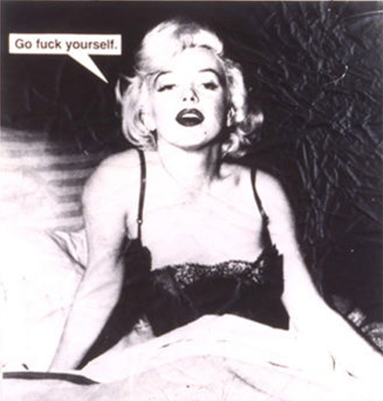Lutz Bacher
Jokes (1987 – 1988) / Marilyn
b/w photograph mounted on aluminum
76,2 x 101,6 x 3,5 cm
© Lutz Bacher