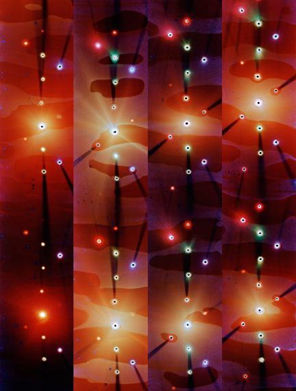 James NIZAM (*1977, Canadian/British)Drill Holes Through Film Canister (Red), 2013Archival Pigment Print on Fibre Paper213,3 x 162,5 cm ( 84 x 64 in.)Edition of 5, plus 2 AP's© James Nizam / Courtesy of Christophe Guye Galerie, Zurich/Switzerland