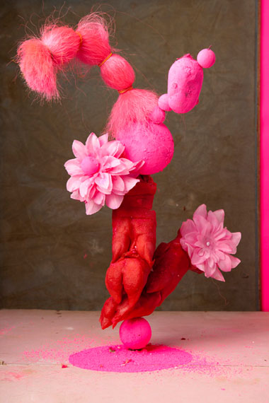 Pink photo-sculpture #1 from the Dalston Anatomy series, 2013 © Lorenzo Vitturi / Giclee print mounted on wood, timber, fabric, 48x33x8 cm 