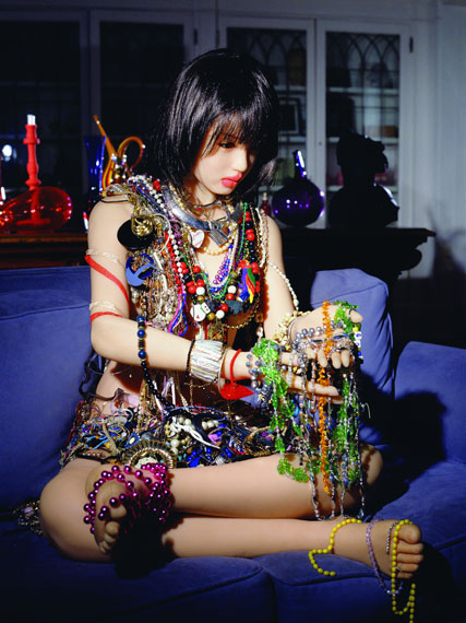 Laurie SimmonsThe Love Doll / Day 22 (20 Pounds of Jewelry)2010, Cornwall, Connecticut, USA177.8 x 199.38 cm, Fuji Matte PrintSeries: The Love DollLaurie Simmons © Prix Pictet Ltd 2013/14, Courtesy of Wilkinson Gallery, London