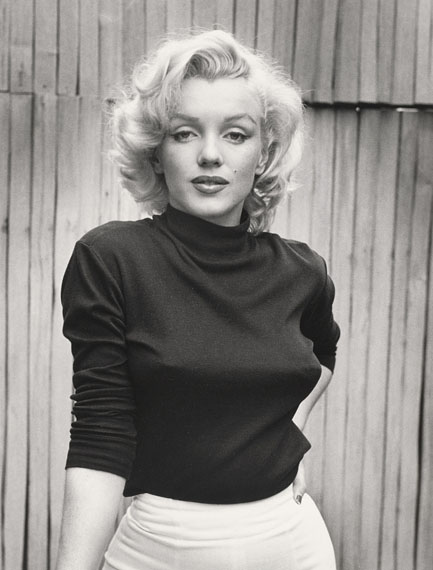 Lot 1ALFRED EISENSTAEDT (1898 – 1995)Marilyn Monroe, Hollywood, 1953gelatin silver print, printed 1979signed and numbered '15/50 in ink (margin, recto), titled and dated in pencil in 'Time' credit stamp and copyright credit stamp (verso)image: 31.5 x 24cm. (12 3/8 x 9 3/8in.)sheet: 35.2 x 27.7cm. (13 7/8 x 10 7/8in.)This work is number 15 from the sold out edition of 50.£10,000 – 12,000 