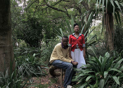 Lebo and Ntombe, Company Gardens, Cape Town. ©Lien Botha, Parrot Jungle 2009