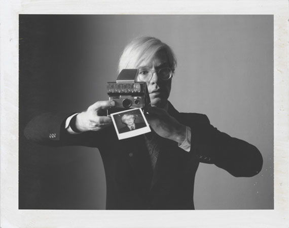 Oliviero ToscaniAndy Warhol with camera1974, Polaroid Type 1053. x 4."© Oliviero Toscani